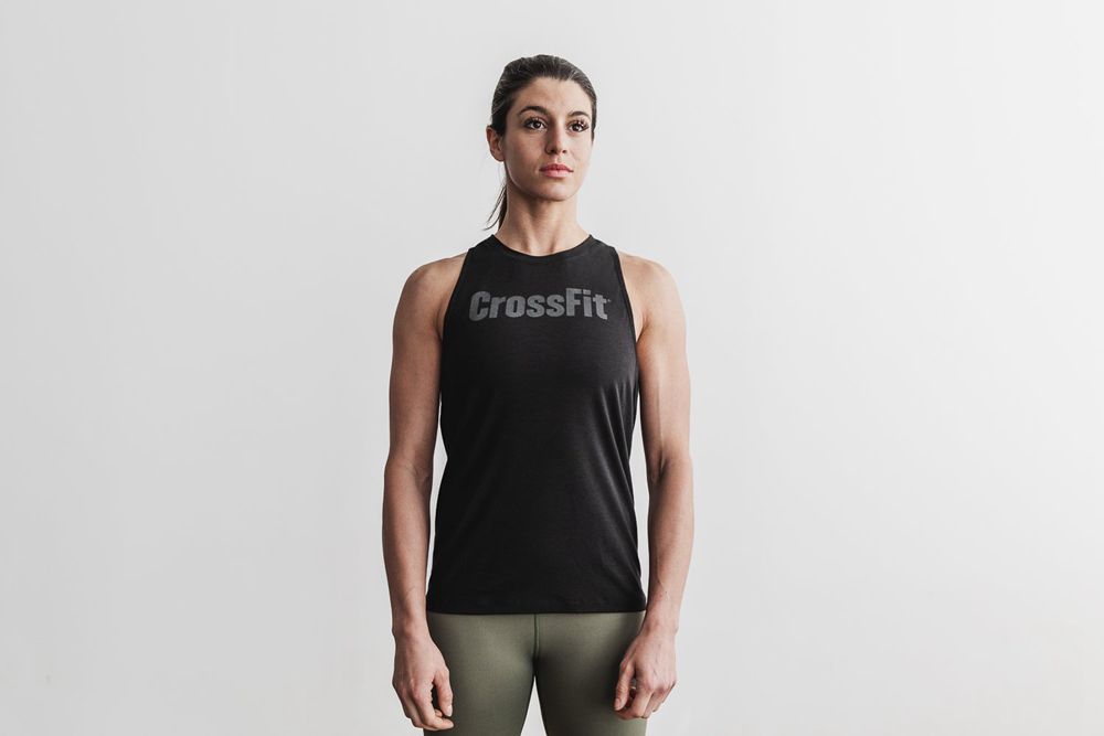 NOBULL Crossfit® High-Neck Tank Üstleri Bayan - Siyah - Turkiye (JCT-206845)